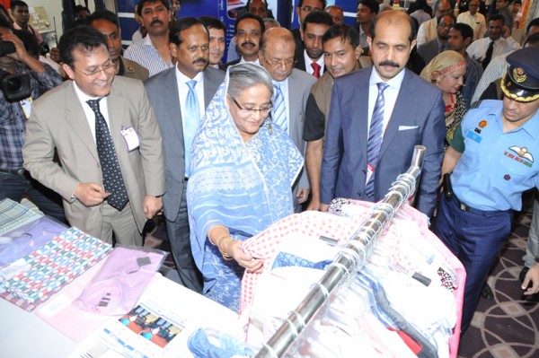 Prime minister Sheikh Hasina visits stall of after inaugurating BATEXPO 2013